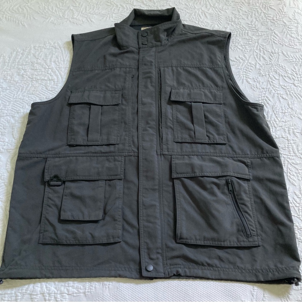 Scully Farthest Point Men’s utility safari vest fishing hiking gray size XL